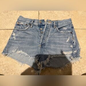 Agolde Light Blue Denim Jean shorts